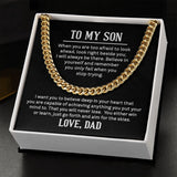 Cuban Link Chain - With Inspiring Message from Dad to Son