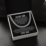 Cuban Link Chain - With Inspiring Message from Dad to Son