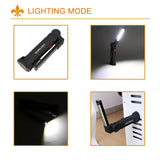 COB LED Tactical Flashlight USB Rechargeable Torch Waterproof Work Light Magnetic Lanterna Hanging Lamp for Night Lighting