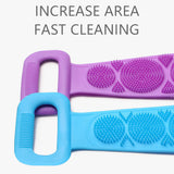 2 X Silicone Back Scrubber for Shower Silicone Bath Body Brush Easy to Clean Exfoliating Silicone Bath Body Brush Silicone Body Scrubber for Women