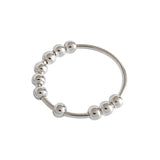 Beaded Bracelet Relief Stress, Freely Rotating Beaded Decompression Ring